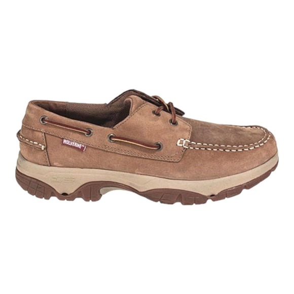 Wolverine Shoes Men's Size 11.5M Brown 20034 Bowline Boat Vibram Outsoles - Picture 1 of 6